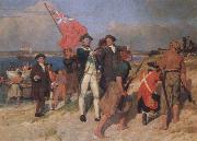 E.Phillips Fox landing of captain cook at botany bay,1770 France oil painting artist